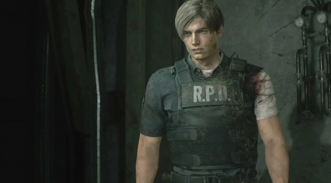 Леон Кеннеди ранен в форме RPD, Resident Evil 2 Remake